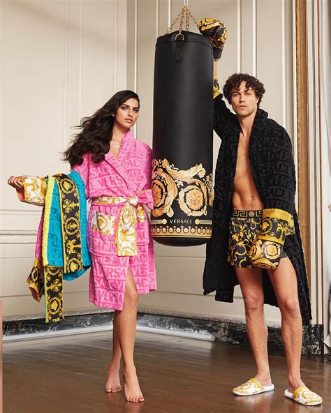 versace silk bathrobe|versace unisex barocco sleeve robe.